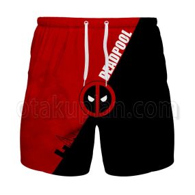 Dead Man Classic Black And Red Color Matching Gym Shorts
