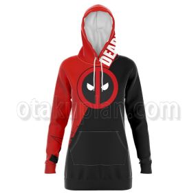 Dead Man Classic Black And Red Color Matching Hoodie Dress