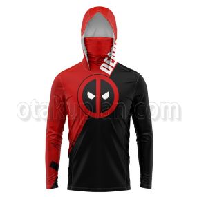 Dead Man Classic Black And Red Color Matching Masked Hoodie