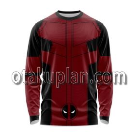 Deadpool Red and Black Cosplay Long Sleeve Shirt