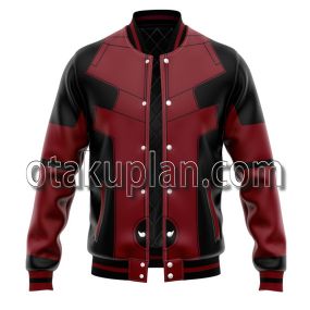Deadpool Red and Black Cosplay Varsity Jacket