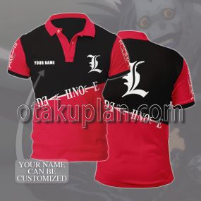 Death Note Black Custom Name Polo Shirt