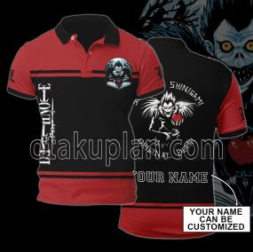 Death Note Red Custom Name Polo Shirt