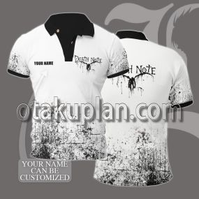 Death Note White Custom Name Polo Shirt