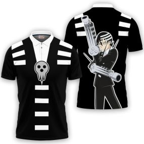 Death The Kid Soul Eater Anime Polo Shirts