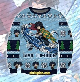 Demon Slayer Giyu Tomioka 3D Printed Ugly Christmas Sweatshirt