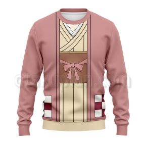 Demon Slayer Kamado Hanako Pink Kimono Cosplay Sweatshirt