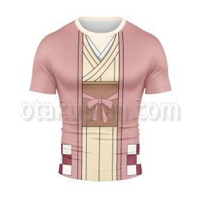 Demon Slayer Kamado Hanako Pink Short Sleeve Compression Shirt