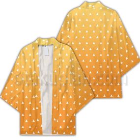 Demon Slayer Kimono Zenitsu Kimono Uniform Clothes