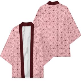 Demon Slayer KNY Nezuko Kamado Pattern Kimono Custom Uniform Anime Clothes Cosplay Jacket