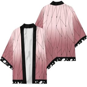 Demon Slayer KNY Shinobu Haori Pattern Kimono Custom Uniform Anime Clothes Cosplay Jacket