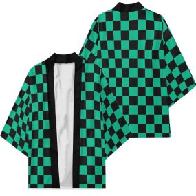 Demon Slayer KNY Tanjiro Kamado Pattern Kimono Custom Uniform Anime Clothes Cosplay Jacket