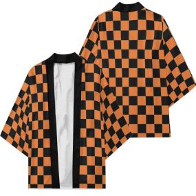Anime KNY Tanjuro Kamado Pattern Kimono Custom Uniform Anime Clothes Cosplay Jacket