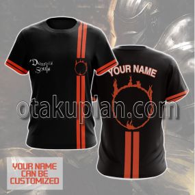 Demons Souls Orange And Black Custom Name T-shirt