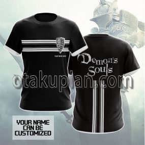Demons Souls White And Black Custom Name T-shirt