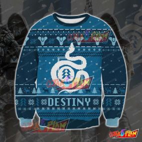 Destiny Hunter Knitting Pattern 3D Print Ugly Christmas Sweatshirt