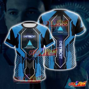 Detroit Become Human Android Blue T-shirt