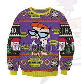 Dexters Laboratory Dexter 3D Printed Ugly Christmas Sweatshirt