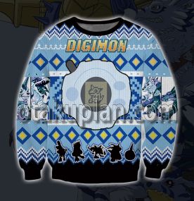 Digimon Gabumon The Crest Of Friendship 3D Printed Ugly Christmas Sweatshirt