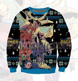 Digimon Tentomon 3D Printed Ugly Christmas Sweatshirt