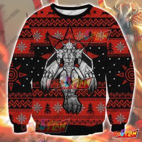 Digimon Wargreymon 3D Print Ugly Christmas Sweatshirt