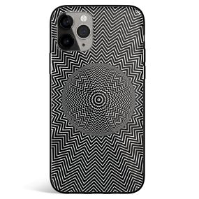 Dizzy Pattern Tempered Glass iPhone Case