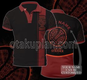 Doctor Strange Logo Red And Black Custom Name Polo Shirt