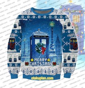 Doctor Who Tardis Ugly Christmas Sweatshirt