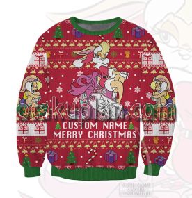 Dont Open Until Xmas Custom Name 3D Printed Ugly Christmas Sweatshirt