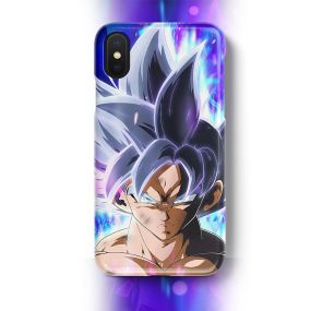 Dragon Ball Anime Character Son Goku Super Saiyan Tempered Glass iPhone Case