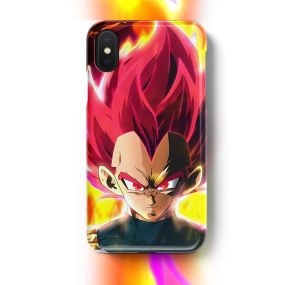 Dragon Ball Anime Character Vegeta Tempered Glass iPhone Case