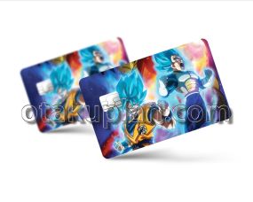 Dragon Ball Goku & Vegeta Super Saiyan Blue Credit Card Skin