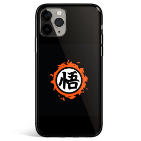 Dragon Ball Goku Kanji Tempered Glass iPhone Case