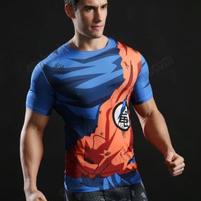 Dragon Ball Goku Short Sleeve Compression Shirt For Men