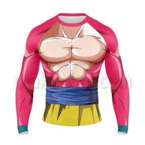 Dragon Ball Goku Super Saiyan 4 Long Sleeve Rash Guard Compression Shirt