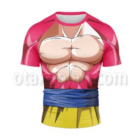 Dragon Ball Goku Super Saiyan 4 Rash Guard Compression Shirt
