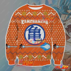 Dragon Ball Kamehameha 3D Print Ugly Christmas Sweatshirt
