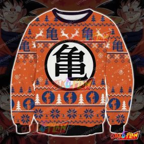 Dragon Ball Kanji Logo 3D Print Ugly Christmas Sweatshirt