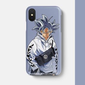 Dragon Ball Z Son Goku Colors Tempered Glass iPhone Case