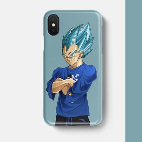Dragon Ball Z Vegeta Soft Colors Silicone Tempered Glass iPhone Case 1