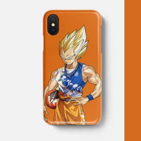Dragon Ball Z Vegeta Soft Colors Silicone Tempered Glass iPhone Case