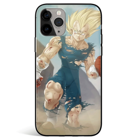 Dragon Super Saiya Vegeta Tempered Glass iPhone Case