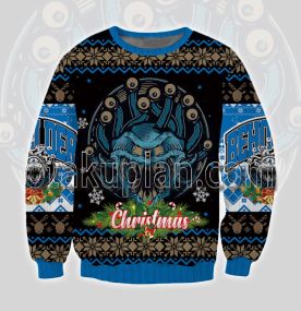 Dungeons and Dragons Beholder Blue 3D Printed Ugly Christmas Sweatshirt