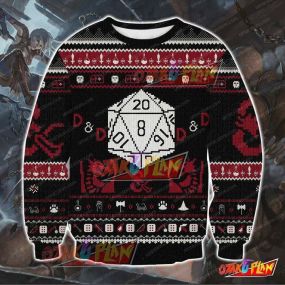 Dungeons And Dragons V3 3D Print Ugly Christmas Sweatshirt
