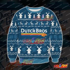 Dutch Bros 3D Print Ugly Christmas Sweatshirt