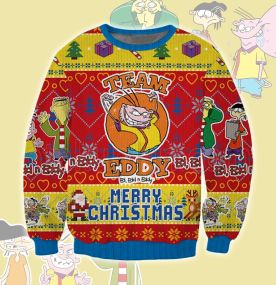 Ed Edd N Eddy 2023 3D Printed Ugly Christmas Sweatshirt