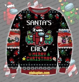 Eliminate The Impostor Santas Crew Among Us Ugly Christmas Sweatshirt