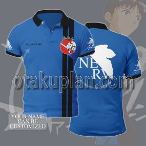 Evangelion Neon Genesis Shinji Custom Name Polo Shirt