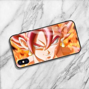 Evil Goku Tempered Glass iPhone Case