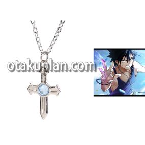 Anime Gray Fullbuster Cross Necklace Cosplay Props